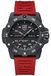 Luminox Master Carbon Seal 3800 Series, Sea-collectie, behuizing Carbonox Plus, zwarte wijzerplaat, 20 ATM, diameter 46 mm, armband van rood rubber 24 mm