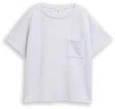 Tom Tailor - Losvallend scuba T-shirt met borstzak - soft dusty blue