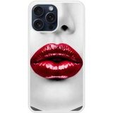Apple Siliconen hoesje compatibel met iPhone 15 Pro Max Rode Lippen
