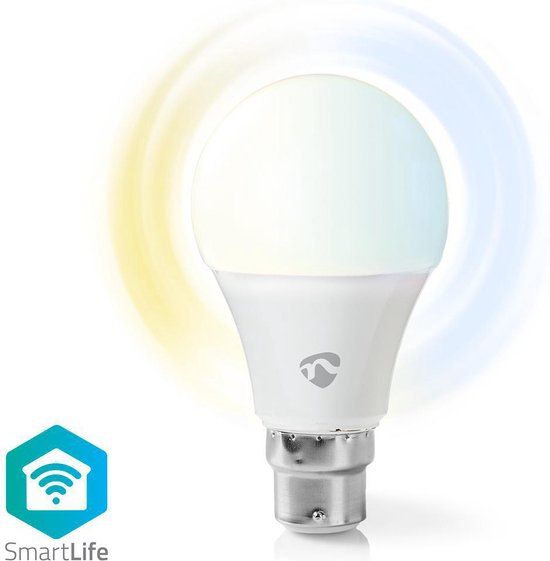 Nedis SmartLife LED Bulb - Wi-Fi - B22 - 800 lm - 9W - Cool White/Warm White - 2700-6500K - A60