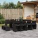 Prolenta Maison Exclusive Tuinset voor buiten, 13-delig, met kussens, zwart, van polyrotan