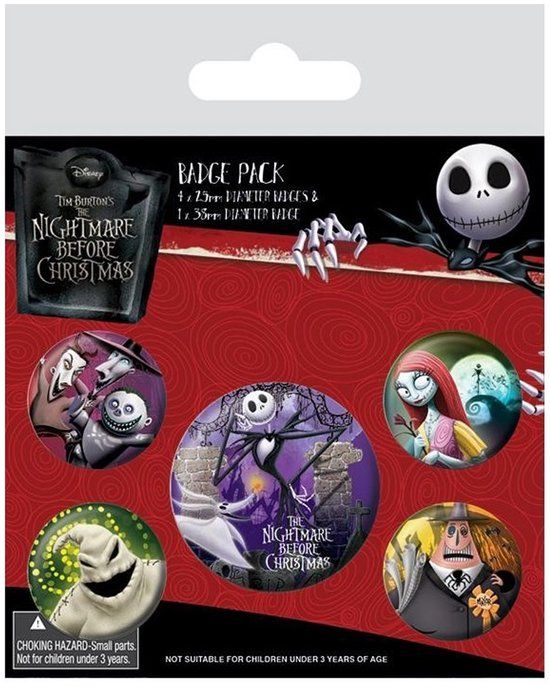 Pyramid Nightmare Before Christmas Figuren - 5 Badges