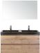 BES LED Maxx XL Badmeubelset 120 cm - Natuur Eiken - Wastafel Lucca Dubbel 2 Kraangaten met Spiegel