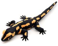 Uni-Toys Vuursalamander, 34 cm (lengte), pluche salamander, knuffeldier