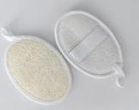 Eigen merk Natuurlijke Loofah Douche Spons - Scrub - Massage - 100% duurzaam - Badspons - Eco - Crème / Wit