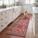 Safavieh Traditioneel tapijt, machinewasbaar, antislip, ideaal voor drukbezochte ruimtes, Tucson-collectie, laagpolig, beige en grijs, 120 x 120 cm
