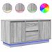 VidaXL TV-meubel met LED-verlichting 100x41x50 cm grijs sonoma eiken