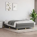 vidaXL Boxspringbed met matras, stof, donkergrijs, 140x190 cm