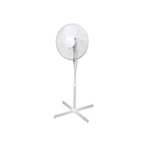 ITO Electronics ito Staande ventilator, 40 cm diameter, wit, oscillerend, 3 snelheden, instelbare hoogte/verstelbare hellingshoek, 40 x 14 x 125 cm