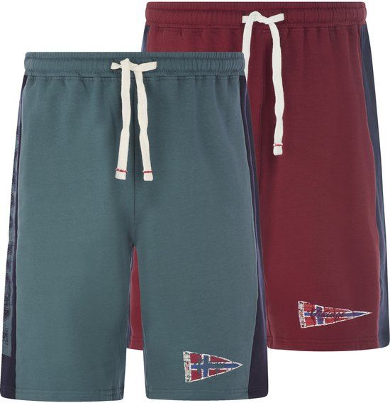 Jan Vanderstorm heren Joggingbroek, Set Van 2 - 72/74 - donkerrood - Plus Size