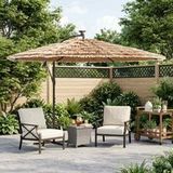 Parasol de jardin parasol de balcon avec mât en acier marron 269x269x235 cm 862516