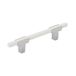 Amerock Urbanite Kabinettrek Gepolijst chroom/wit 3-3/4 inch (96 mm) Midden naar Midden Lade Pull Kast Hardware