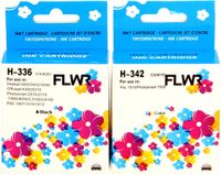 FLWR - Cartridges / HP 336/342 Multipack / Zwart en Kleur / Huismerk