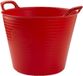 Plasticforte Seau/Baignoire Flexible - Lot de 5 pièces - Rouge - Plastique - Rond - 25 Litres