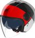 Nolan N20-2 Visor Blocco Jethelm - Zwart/wit/rood - Maat XS