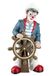 GILDE Gildeclown decoratieve figuur clown kapitein zeeman - maritieme decoratie van kunsthars - cadeau voor verzamelaars - meerkleurig hoogte 15,5 cm