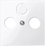 Merten 296719 Boîte de raccordement pour antenne satellite Couvercle System M, 1-M, M-Smart, M-Plan, M-Creativ Blanc polaire (brillant)