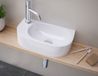 Douchebakkenopmaat.nl Lavabo en céramique Petit - gauche - 40x22cm blanc