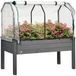 Potager sur pieds avec bâche jardinière surélevée potager volume 104 L avec trous de drainage, tissu non tissé