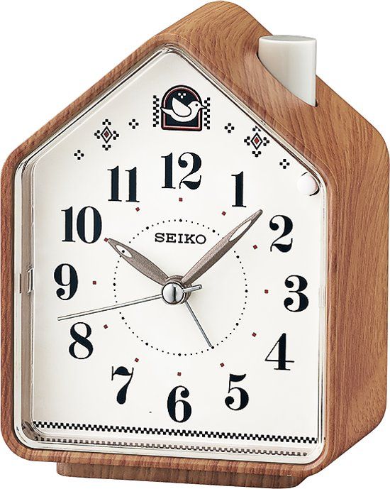 Seiko Prachtige Houtkleurige wekker -QHP005A