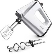 Krups GN9101 3 Mix 9000 Handmixer | 750 Watt | Krachtig | Snelheidsregelaar | Turbomodus | Pulsfunctie | Ergonomische handgreep | lange kabel | incl. garde en kneedhaak | Wit/Zilver