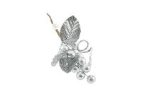 Nataluna L. TYL21-121 glittertak 22 cm zilver, zoals afgebeeld