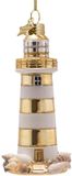 Vondels Phare 12cm Verre Kerstbal - Wit