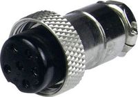 Cliff FC684212 Miniatuur-DIN-connector Bus, recht Aantal polen: 2 Zilver 1 stuk(s)