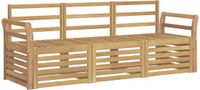 vidaXL - Sofa-Set - Wit - Massief Acacia Hout