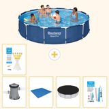 Bestway Rond Steel Pro Zwembad - 396 x 84 cm - Blauw
