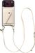 AVY Leren Hoesje geschikt voor Apple iPhone 18 Pro Max | Met Koord en Magnetische Kaarthouder | Compatibel met MagSafe | Leather Case met 130 CM Koord & Wallet | Long Leather | Croco Beige