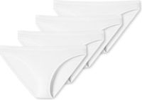 Schiesser Minislip "95/5" serie - Dames - Wit - Effen - 4 Stuks