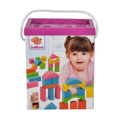 eichhorn HAPE Houten bouwstenen 75-delig - Kleurrijk