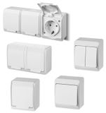 Elektro-Plast Prise électrique étanche, blanc, modèle 0324-02