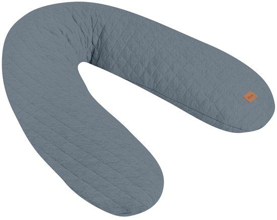 Béaba Big Flopsy Zwangerschapskussen - Mineraalgrijs - Biologisch Katoen - 170 cm
