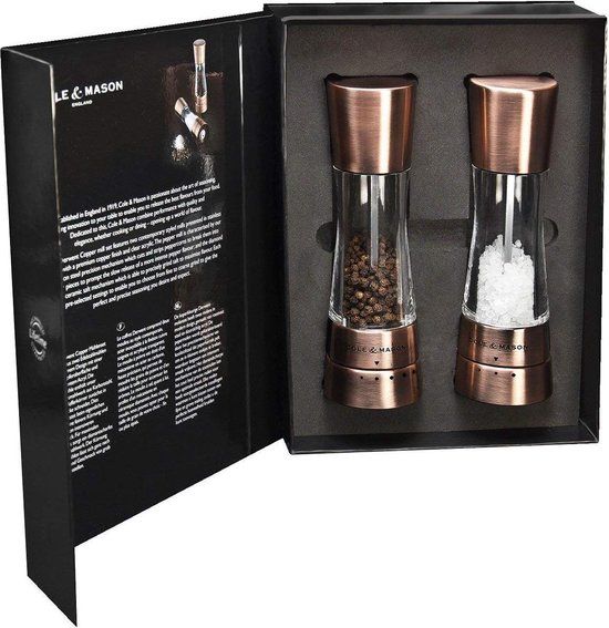 Cole & Mason Derwent Gun Copper Salt & Pepper Mill Set - 190 mm
