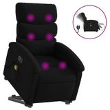 VidaXL Sta-op-massagestoel elektrisch verstelbaar stof zwart