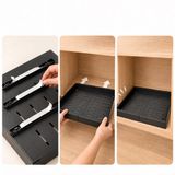 Merkloos Relaxdays Lade organizer - set van 2 - uitschuifbaar - 31-52 cm - zwart