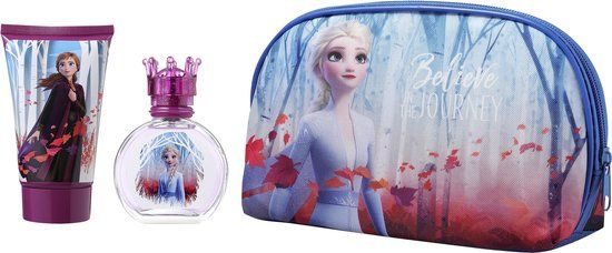 Disney Frozen II Geurset - Parfum 50ml + Douche Gel 100ml + Toilettas
