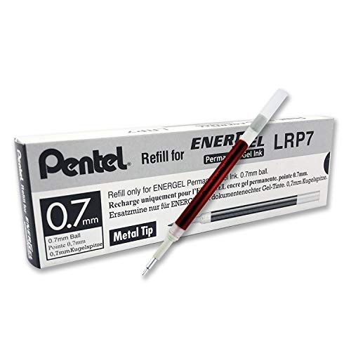 Pentel LRP7-BX Navulling voor EnerGel pennen - 0,35 mm - rood - 12 stuks