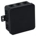 Viplast Boîtier étanche, hermétiquement scellé, IP54, noir, encastrable, 75x75x41