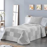 VIALMAN Lichte Bouti-sprei Sofia 21 voor eenpersoonsbed 105 cm | Sprei voor 105 cm | Sprei 200 x 270 cm, grijs