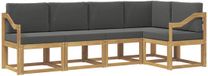 vidaXL Ensemble de canapé d'extérieur 5 pièces blanc et anthracite