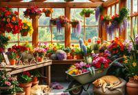 Alipson Puzzle Nap in the Greenhouse - Puzzle pour enfants.