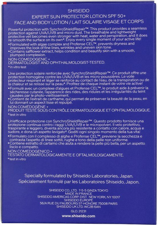 SHISEIDO - Expert Sun Protector Lotion SPF50+ - 150 ml - SPF 50+