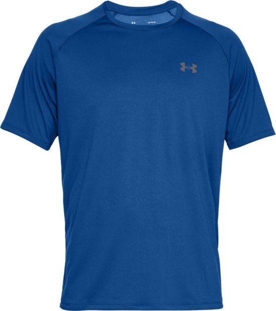 Under Armour UA Tech 2.0 SS Tee Heren Sportshirt - Blauw - Maat S