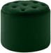 CLP Pantin - Ronde Poef met Opbergruimte - Chesterfield - Velvet - groen
