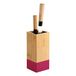 KESPER Messenblok - Bamboe - 10 x 10 x 23 cm - Bruin/Bessen