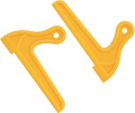 Merkloos / Sans marque Tafelzaag Tafelzaag Duwstok - Veiligheidshulpmiddel Hout - Timmerwerk Veilig Maken - V-Type Ontwerp - 20.5cm Lengte - Geel