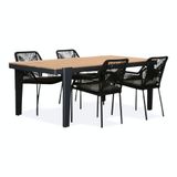 LUX outdoor living Vigo/Seville zwart dining tuinset